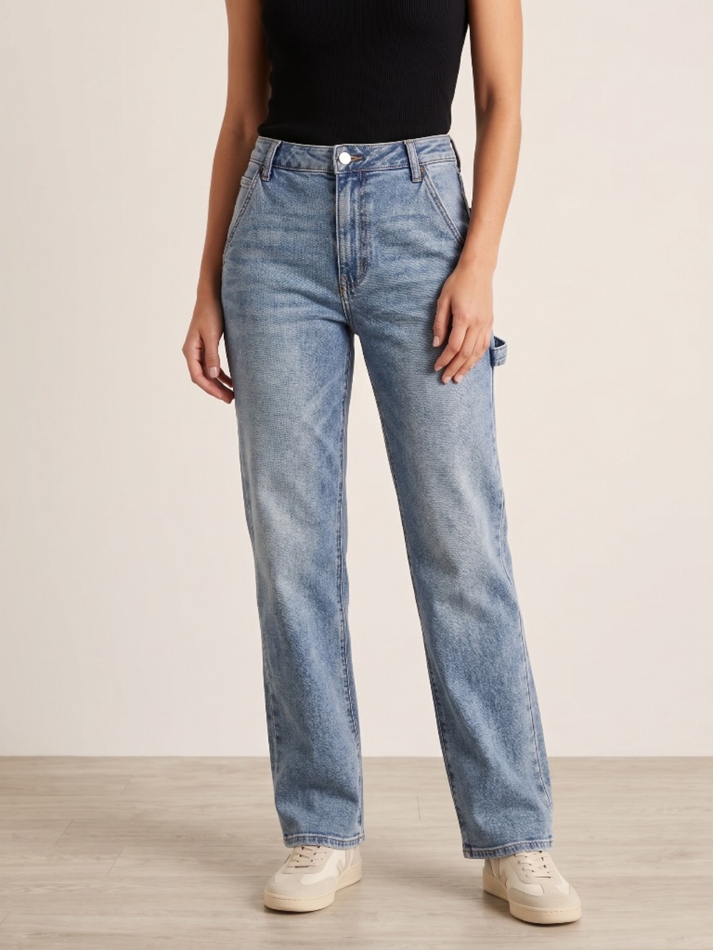 AFRM Fez High Rise Straight Leg Carpenter Jeans -- Size 26